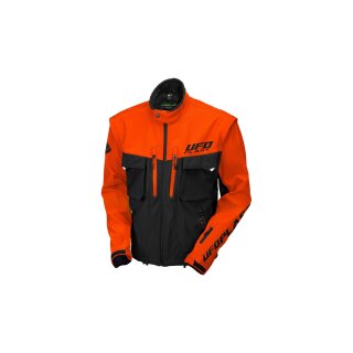 UFO Plast Taiga Jacke – Schwarz/Orange – Herren – Größe M