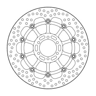 Moto-Master Disque de frein Float Round 113177