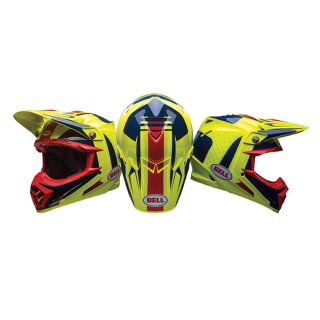 Bell Moto 9 Flex Motocross Helm Vice blau/gelb