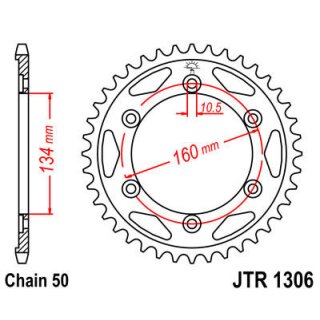 Pignon JT 40T 530 BLK JTR1306.40ZBK