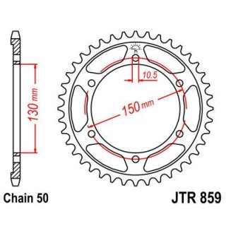 Zębatka JT 38T 530 BLK JTR859.38ZBK