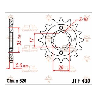 JT Ritzel 12T 520 JTF430.12