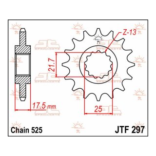 Teilung 520 JTF507.15 JT Motorrad Ritzel 15 Zähne 