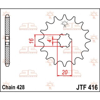 JT Ritzel 14T 428 JTF416.14