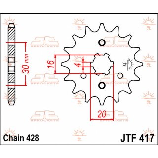 JT Ritzel 14T 428 JTF417.14