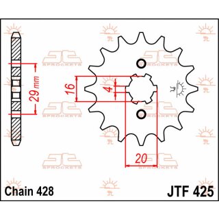 JT Ritzel 14T 428 JTF425.14