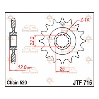 JT Ritzel 12T 520 JTF715.12