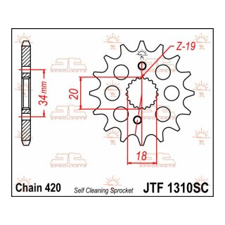 JT Ritzel 15T 420 SC JTF1310.15SC