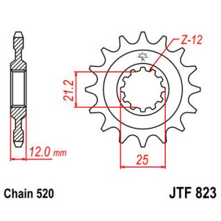 JT Ritzel 520 16T JTF823.16