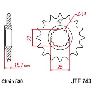 JT Ritzel 530 15T JTF743.15