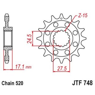 JT Ritzel 520 15T JTF748.15