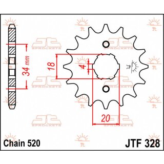 JT SPROCKET C/S 12T JTF328.12