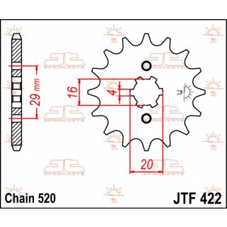 Jt Sprocket C/S 13T Jtf422.13