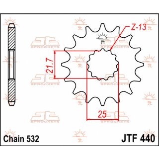 JT SPROCKET C/S 14T JTF440.14