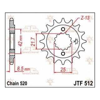 JT Ritzel 16T 520 JTF512.16