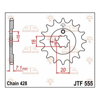 JT Ritzel 13T 428 JTF555.13