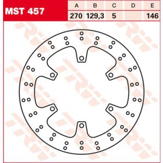 TRW Bremsscheibe Fix Round L/R MST457