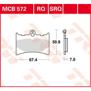 TRW Bremsbeläge Sinter Race -600 MCB572SRQ