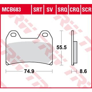 TRW Bremsbeläge Sinter Track MCB683SRT