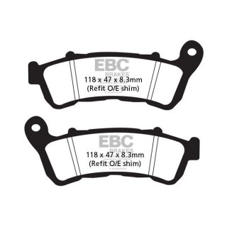EBC Plaquettes de frein carbone scooter SFAC388