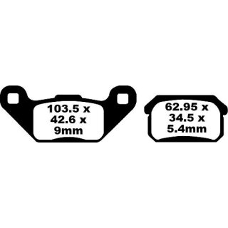 Plaquettes de frein EBC Fa431Tt